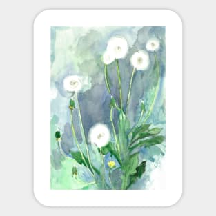 dandelion botanical watercolor Sticker